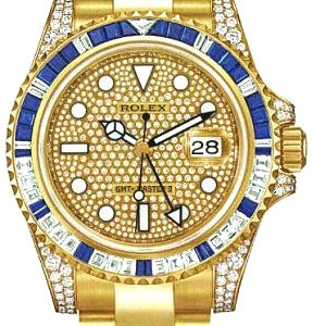 Rolex GMT-Master II Diamond Gold Watch 116758