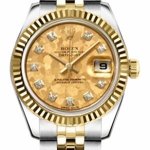 Rolex Lady-Datejust 26 Fluted Bezel Jubilee Bracelet Women’s Watch 179173