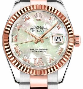 Rolex Lady-Datejust 26 Mother of Pearl Rose Gold & Steel Watch 179171