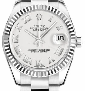 Rolex Lady-Datejust 26 White Dial Oystersteel Watch 179174