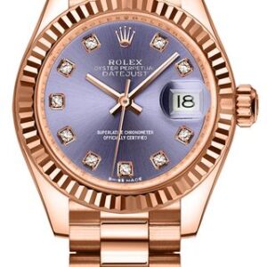 Rolex Lady-Datejust 28 Aubergine Dial Women’s Watch 279175