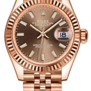 Rolex Lady-Datejust 28 Chocolate Dial Rose Gold Women’s Watch 279175