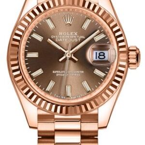 Rolex Lady-Datejust 28 Chocolate Dial Women’s Watch 279175