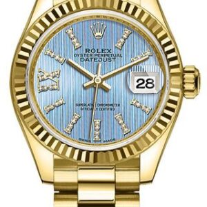 Rolex Lady-Datejust 28 Cornflower Blue Dial Women’s Watch 279178