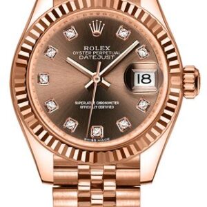 Rolex Lady-Datejust 28 Diamond Hour Markers Women’s Watch 279175