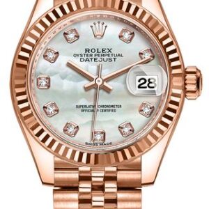 Rolex Lady-Datejust 28 Diamond Pearl Women’s Watch 279175