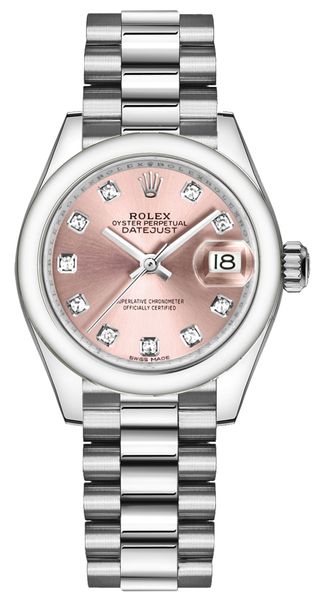 Rolex Lady-Datejust 28 Pink Diamond Dial Women’s Watch 279166