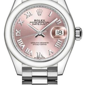 Rolex Lady-Datejust 28 Pink Roman Dial Women’s Watch 279166