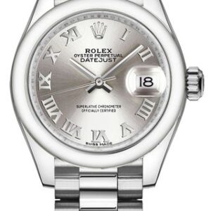 Rolex Lady-Datejust 28 Platinum Silver Dial Women’s Watch 279166