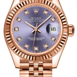 Rolex Lady-Datejust 28 Rose Gold Jubilee Bracelet Women’s Watch 279175