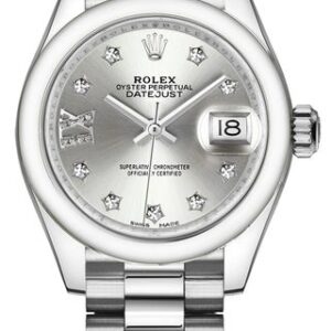 Rolex Lady-Datejust 28 Silver Dial Women’s Watch 279166