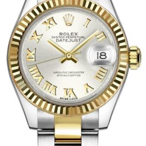 Rolex Lady-Datejust 28 Silver Roman Numeral Watch 279173