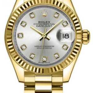 Rolex Lady-Datejust 28 Solid 18k Yellow Gold Women’s Watch 279178