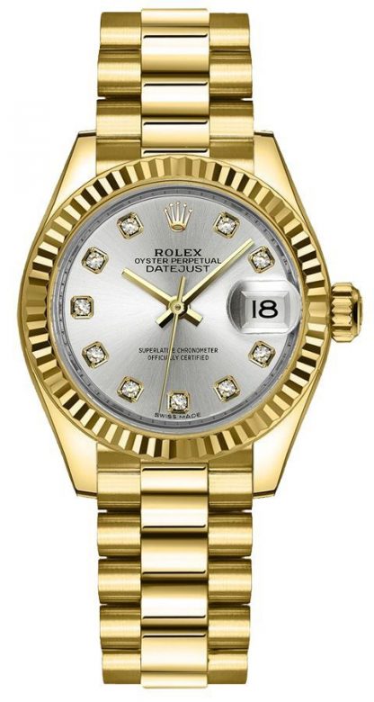 Rolex Lady-Datejust 28 Solid 18k Yellow Gold Women’s Watch 279178