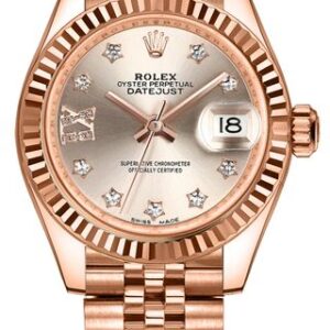 Rolex Lady-Datejust 28 Sundust Dial Diamonds Women’s Watch 279175