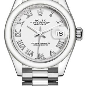 Rolex Lady-Datejust 28 White Roman Numeral Dial Women’s Watch 279166