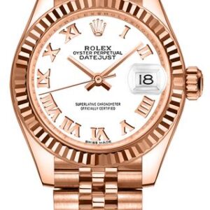 Rolex Lady-Datejust 28 White Roman Numerals Women’s Watch 279175