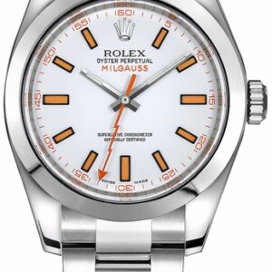 Rolex Milgauss Men’s Automatic White Dial Watch 116400