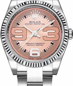 Rolex Oyster Perpetual 26 Steel & White Gold Bezel Watch 176234