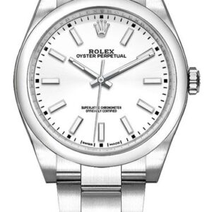 Rolex Oyster Perpetual 34 White Dial Women’s Watch 114200