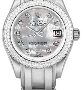 Rolex Pearlmaster Mother of Pearl Diamond Dial Women’s Watch 81339