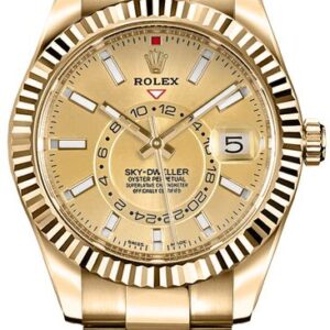 Rolex Sky-Dweller Champagne Dial Gold Men’s Watch 326938