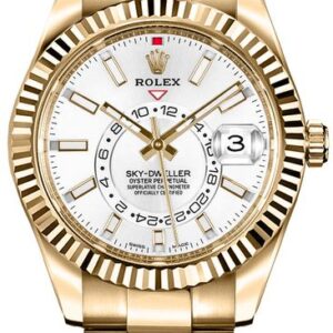 Rolex Sky-Dweller Gold Men’s White Dial Watch 326938