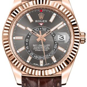 Rolex Sky-Dweller Leather Strap Men’s Watch 326135