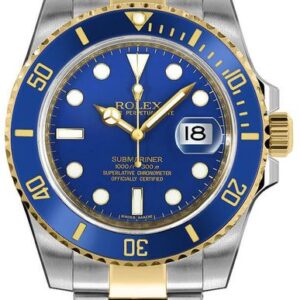 Rolex Submariner Date Two Tone Blue Dial Men’s Watch 116613LB