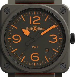 Bell & Ross Instruments Men’s Pilot Watch BR0392-KAO-CE/SCA