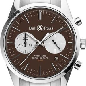 Bell & Ross Officer Brown Steel Men’s Watch BRG126-BRN-ST/SST