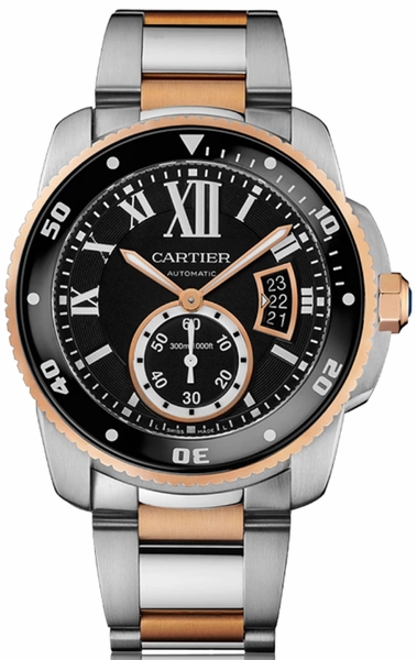 Cartier Calibre de Cartier Diver Pink Gold Men’s Watch 42mm W7100054