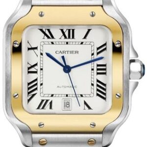 Cartier Santos De Cartier Medium Gold & Steel Men’s Watch W2SA0007