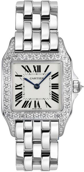 Cartier Santos Demoiselle Solid 18k White Gold Women’s Watch WF9004Y8