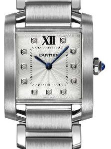 Cartier Tank Francaise Silver & Diamond Dial Women’s Watch WE110007