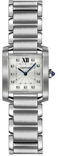 Cartier Tank Francaise Silver & Diamond Dial Women’s Watch WE110007