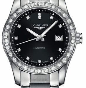 Longines Conquest Classic Black Dial & Diamonds Women’s Watch L2.285.0.57.6