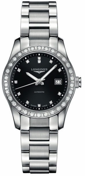 Longines Conquest Classic Black Dial & Diamonds Women’s Watch L2.285.0.57.6