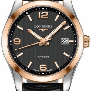 Longines Conquest Classic Black Dial & Solid Rose Gold Men’s Watch L2.785.5.56.3