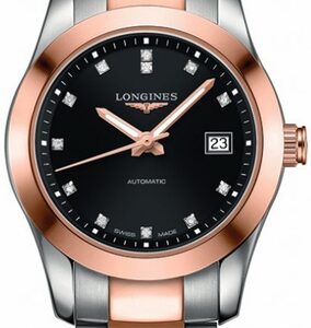 Longines Conquest Classic Black & Diamond Dial Women’s Luxury Watch L2.285.5.58.7