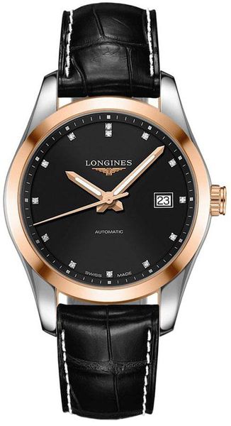 Longines Conquest Classic Diamond & Solid Rose Gold Men’s Watch L2.785.5.58.3