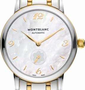 MontBlanc Star Classique Pearl White Dial Stainless & Gold Women’s Watch 107913